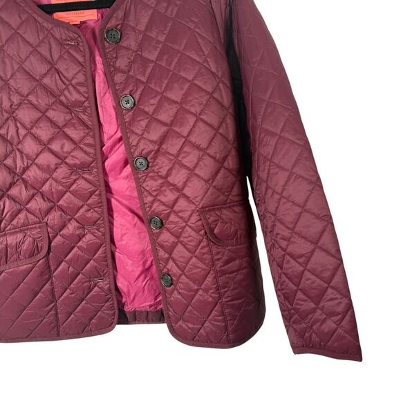J Crew Quilted Lightweight Primaloft Signature Puffer Lady Jacket Maroon Women 4 - Picture 3 of 9